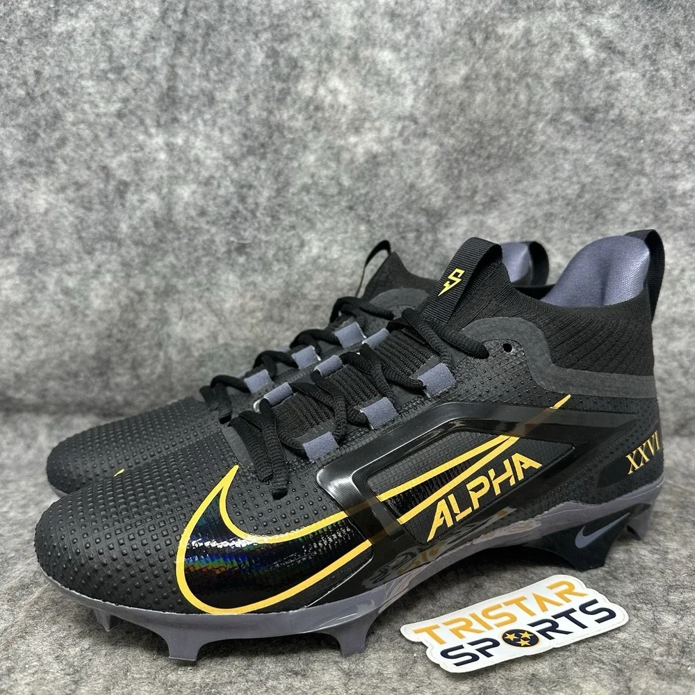 Saquon Barkley X Nike Alpha Menace 4 Elite Football Cleats Mens Sz 10.5 Black